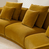 Golden Chenille Fabric Modulaarinen poikkipintainen sohva olohuoneen sisähuonekalusarjoihin