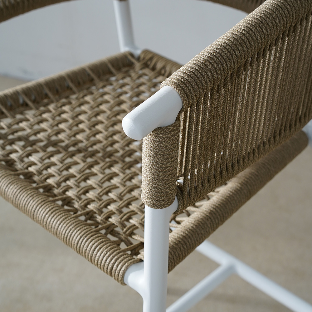 White Weave Metal Barstools Outdoor Chair Keittiökalusteet