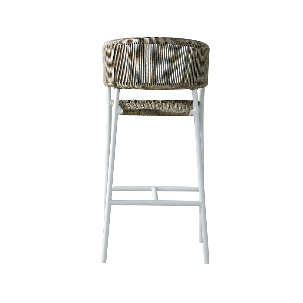 White Weave Metal Barstools Outdoor Chair Keittiökalusteet