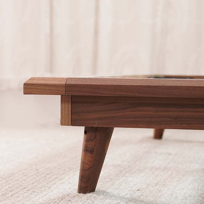 Moderni ylellinen Walnut Platform -sänky 