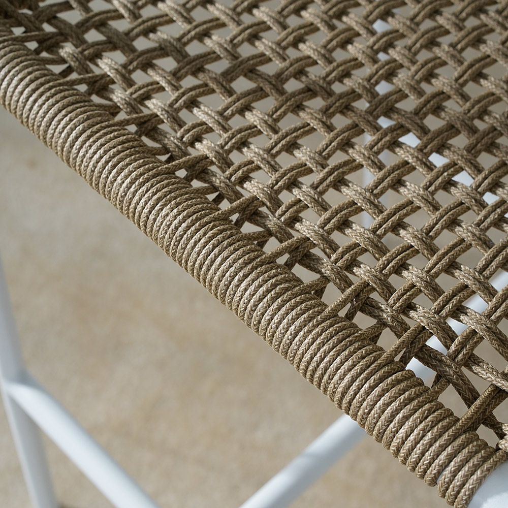 White Weave Metal Barstools Outdoor Chair Keittiökalusteet