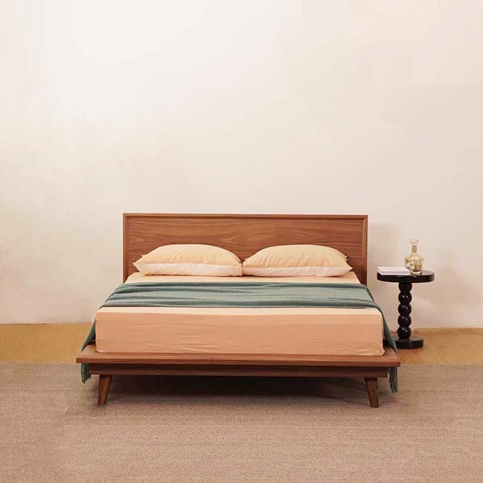 Moderni ylellinen Walnut Platform -sänky 