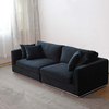 Moderni Black Velvet verhoiltu 3 istuttava olohuoneen sohva