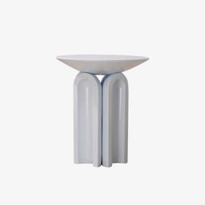 Ylellinen taivaansininen ainutlaatuinen muotoilu lasikuituinen sivupöytä / yöpöytä