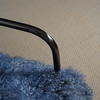 Ylellinen Blue Wool Accent Chair Yksinkertainen nojatuoli metallirungolla