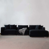Moderni Black Velvet verhoiltu 3 istuttava olohuoneen sohva