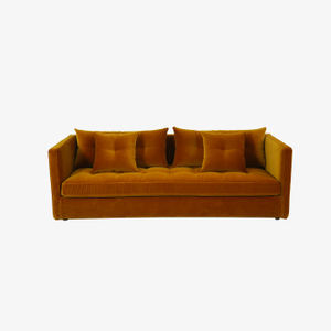 Moderni Orange Velvet Loveseat sohva 3 istuttava olohuoneen kalusteet
