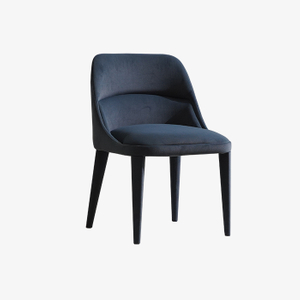 Moderni Blue Velvet pehmustettu ruokapöydän tuoli