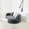 Moderni kaareva sohva Olohuone White Velvet Poikkipintainen Boucle Kangas odottaa Creative Curve Sohvasetti Talon kauneussalonkihuoneistoon