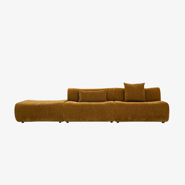 Moderni Velvet Modulaarinen poikkipintainen sohva Pehmustettu L-muotoinen sohva