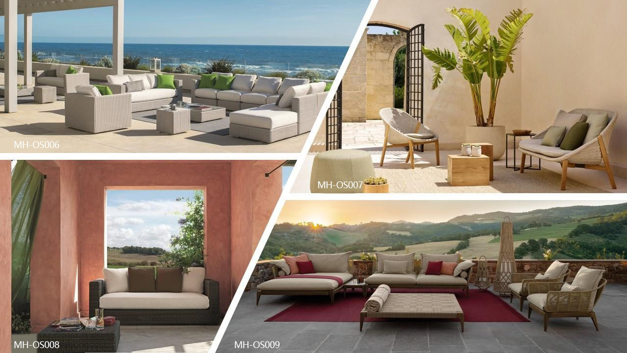 k&auml;sintehtyj&auml; puutarhakalusteita