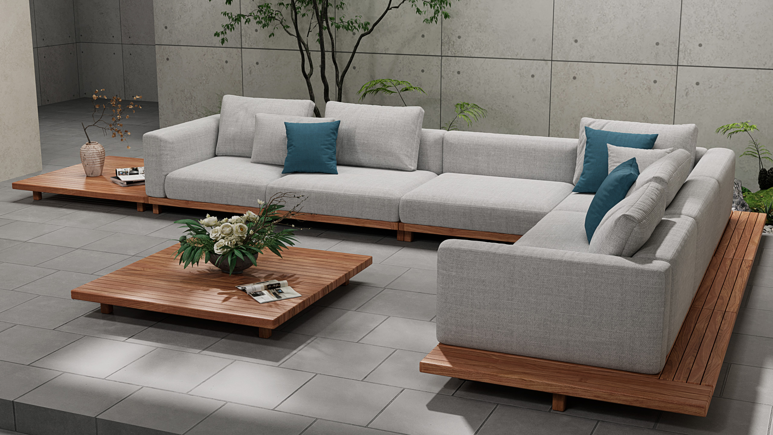 l muotoinen ulkosohva