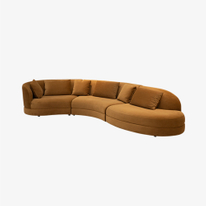 Moderni nykyaikainen šenillekangas, kaareva poikkipintainen sohvasohva, kolmen istuttava olohuoneeseen