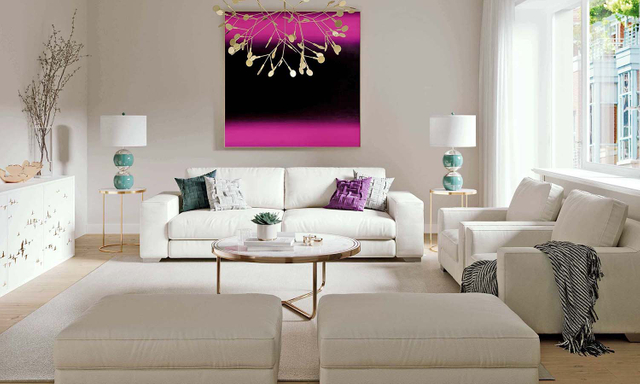 Olohuoneen italialainen 3 istuttava sohva