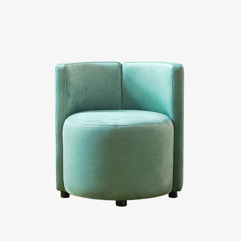 Moderni Velvet kaareva selkänoja Single Lounge Chair Nojatuoli